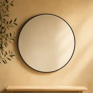 Wooden Room Wall Mirror with Thin Frame