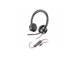 Poly Blackwire 8225 Stereo Microsoft Teams Certified USB-C Headset + USB-C/A Adapter - Microsoft Teams Certification - Stereo - USB Type C - Wired - 32 Ohm - On-ear - Binaural - Ear-cup - 7.10 ft Cabl