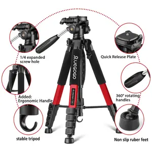 A Camera Tripod, 74 "tripod Camera For Mobile Video Photography, Heavy Duty Tall Camera Tripod, Professional Travel Digital SLR Tripod, Carrying Expansion Plate And Mobile Phone Clip, Professional Shooting Equipment