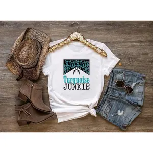 Turquoise Junkie Shirt, Turquoise Gift, Western Tee, Rodeo Shirt, Cowgirl Shirt, Texas Shirt, Country Music Shirt, Southern Tee, Boho Tee