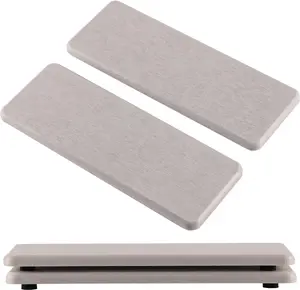 2 PCS Bathroom Sink Vanity Trays(8.66" * 3.15"), Diatomaceous Earth Coasters, Kitchen Soap Tray, Water Absorbing Stone Used for Hand Soap & Plants and Cosmetic Bottles in The Modern Home