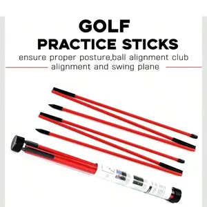 1 set /2pack Golf Alignment Stick Set, 48 Inch Foldable Golf Training Aid, Aim Push Putt Posture Corrector, Includes Transparent Tube Box