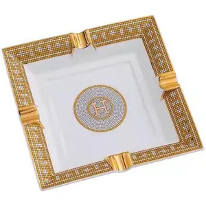 Cigar Ashtray for Indoor or Outdoor Use, Desktop Smoking Ash Tray for Home Office Decoration