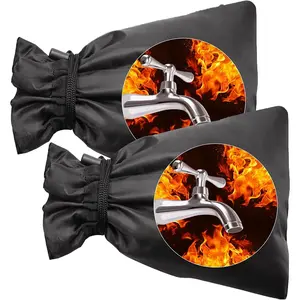 Faucet Cover for Winter,9"(W) 6.2"(H) Outside Faucet Cover Socks for Freeze Protection,Hose Bib Covers for Winter