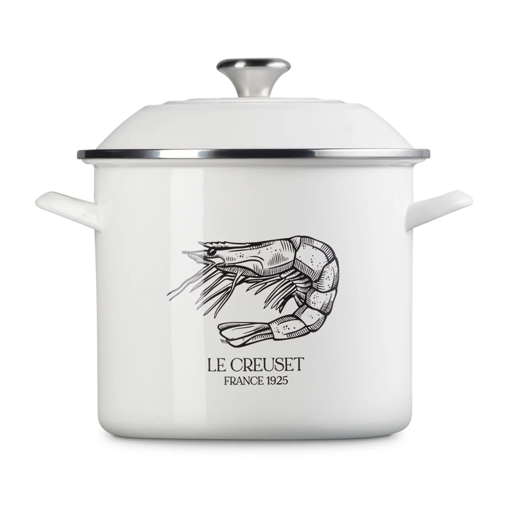 Le Creuset 10 qt. Seafood Stockpot. White
