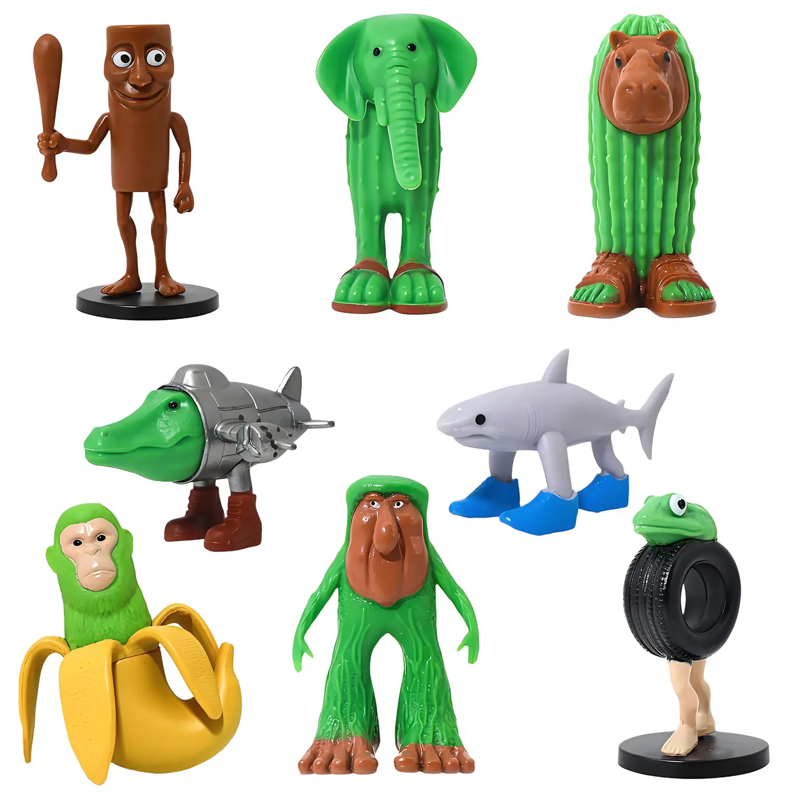 8PCS High-Quality Resin Italian Brainrot Figurines Set - Lightweight Decorative Figurines, Funny Meme Toys, Tralalero Tralala Collectible Dolls, Collectible Room Decor, Party Prank, Birthday Gifts