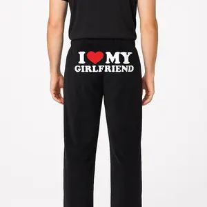 I Love My Girlfriend Pajamas - Luxurious Soft Plushie Loungewear in Black Sizes X-Small to 3XL for Ultimate Comfort and Timeless Style Relaxed Casual Nightwear Set Softness