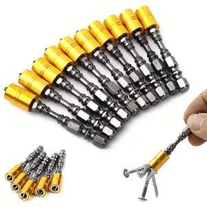 10-piece set of strong magnetic single-ended screwdrivers, 65mm long, electric screwdriver heads, mini strong magnetic screwdrivers, stable and won't fall off - professional home improvement tools, suitable for drywall and plasterboard.