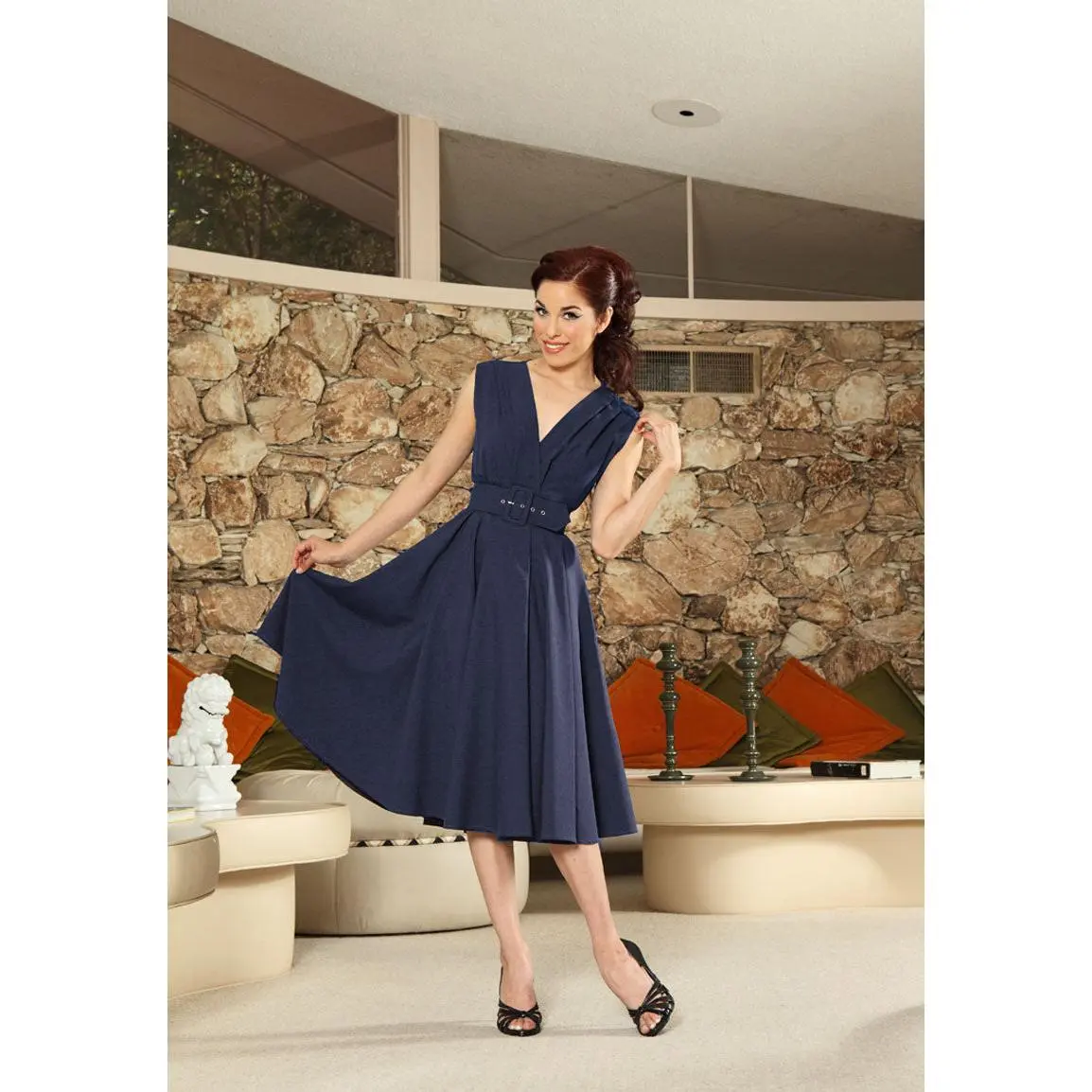Milan Dress - Navy