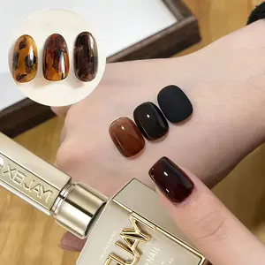 XEIJAYI Picture Frame Bottle — High-Translucent Amber Brown OPI Gel, New Trending Bright Amber Brown, Japanese Nail Art Bottle Packaging, Long-Lasting Shiny Finish, Hypoallergenic, Salon-Quality Nail Art Design, Home Nail Care Gift, Women’s Top Choice