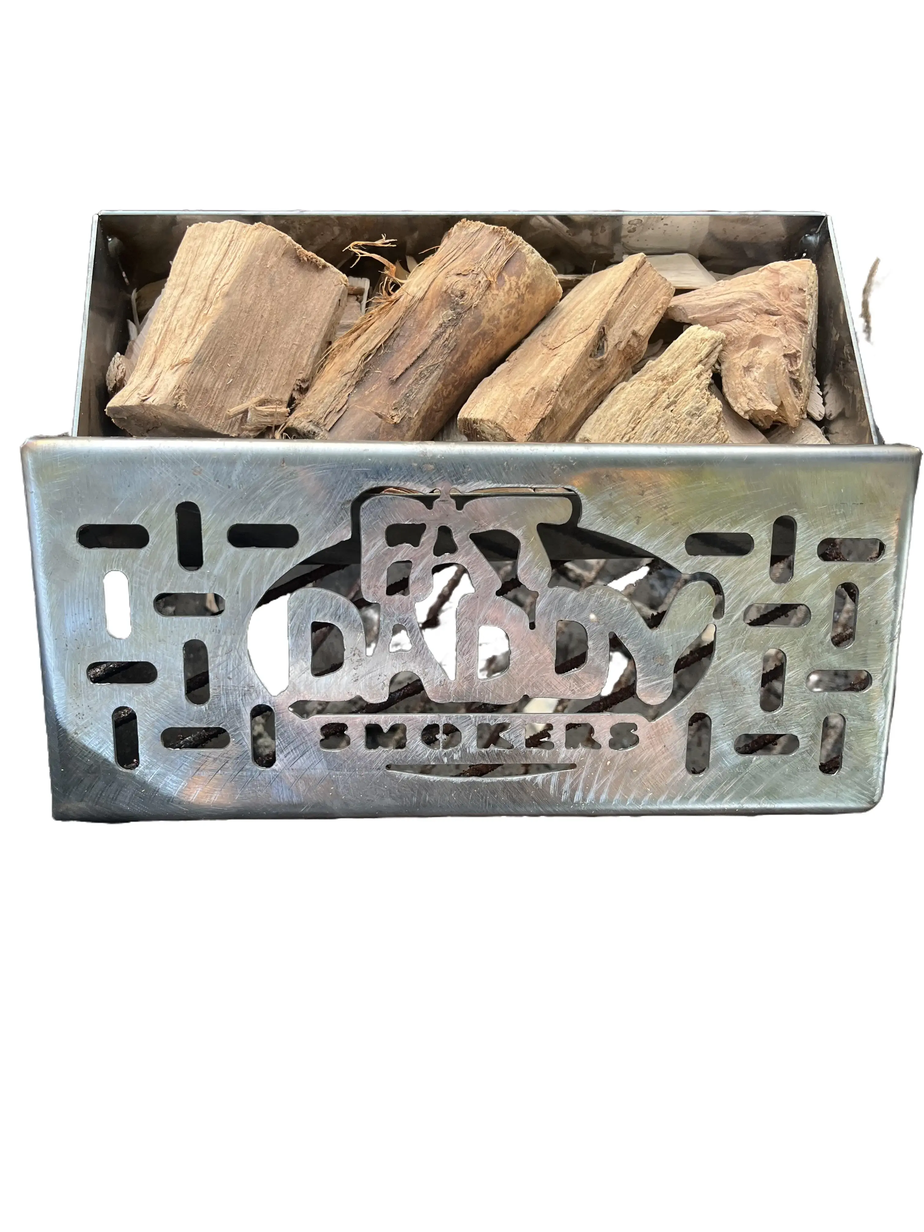 Fat Daddy Smokers The SmokerBox – Wood Chip Smoker Box for Gas or Charcoal Grill | BBQ Smoker Accessory | Perforated Steel Smoke Box | Convert Any Grill into a Smoker