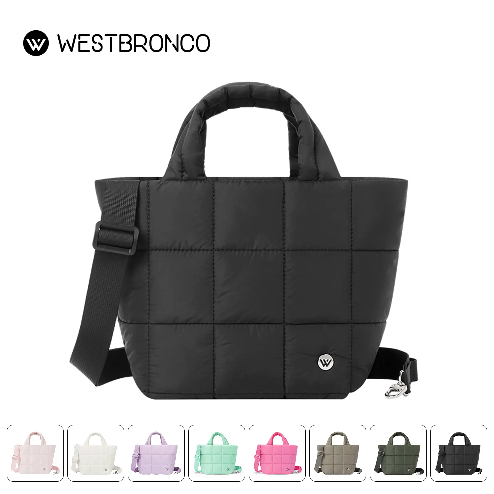 【limited stock】WESTBRONCO Puffer Crossbody Bag lunch bag 2026 viral Purse fashion Bags for Women with Adjustable Strap Nylon Shoulder Handbag spring trendy gift for mom diaper bag