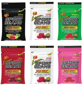Jelly Belly Sport Beans Variety Pack - 6 Pack 1oz Bags with Carbs Electrolytes & Vitamins - Assorted & Extreme Flavors Including Fruit Punch & Watermelon - Perfect for Workouts & Racing Candy Snack Sweet Sport