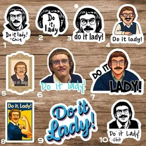 10+ Chit Do It Lady Sticker, Viral TikTok Quote Sticker, Funny Waterproof Decal, Laptop Sticker, Aesthetic Motivation Sticker, Gift for Friends
