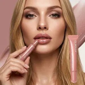 Peptide Liquid Lip Gloss, Hydrating Nourishing Plumping Lip Oil, Long-Lasting Moisturizing Women's Lip Makeup, Shiny Transparent Glossy Lip Gloss, Moisturizing Lip Glaze