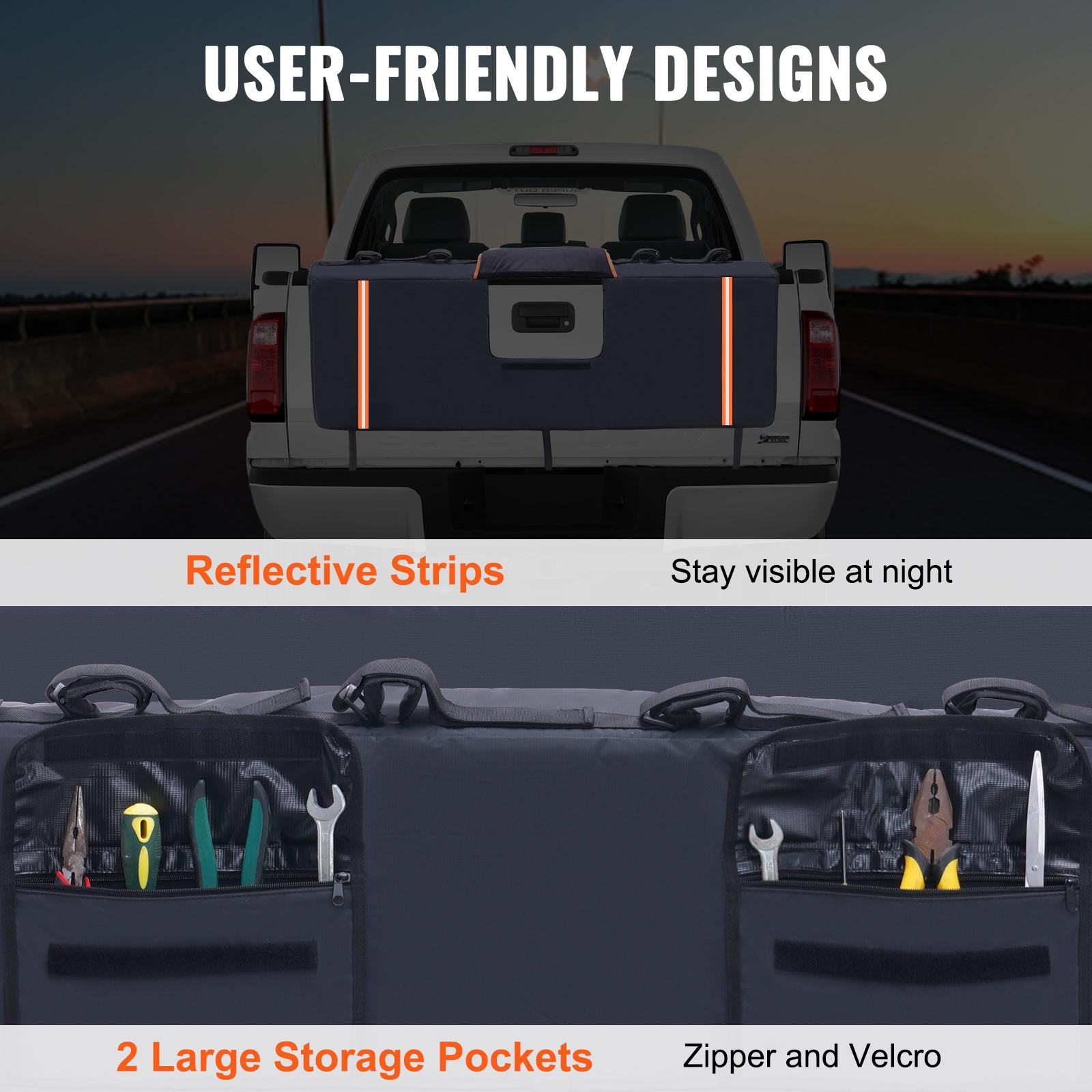 VEVOR 53-inch Tailgate Pad 5Bike Pickup Truck Bed Tailgate Pad Protector Cover