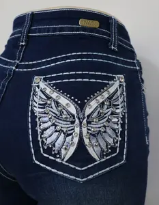 USC-F056 Sexy White Bella Levanta Cola Jeans cool