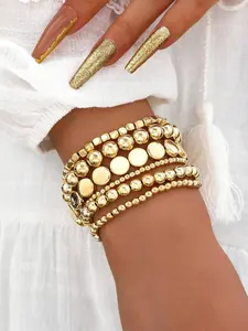 Boho Style Beaded Bracelet, Vintage Stackable Beaded Bracelet for Women & Girls, Fashion Jewelry for Party, Daily Decor, Trendy All-match & Exquisite Jewelry for Birthday Gift, Bangle Bracelet Set