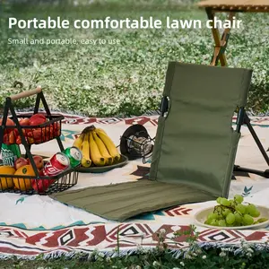 Portable Aluminum Alloy Lawn Chair - Compact, Lightweight, Perfect for Outdoor Party, Camping, Beach, and Fishing