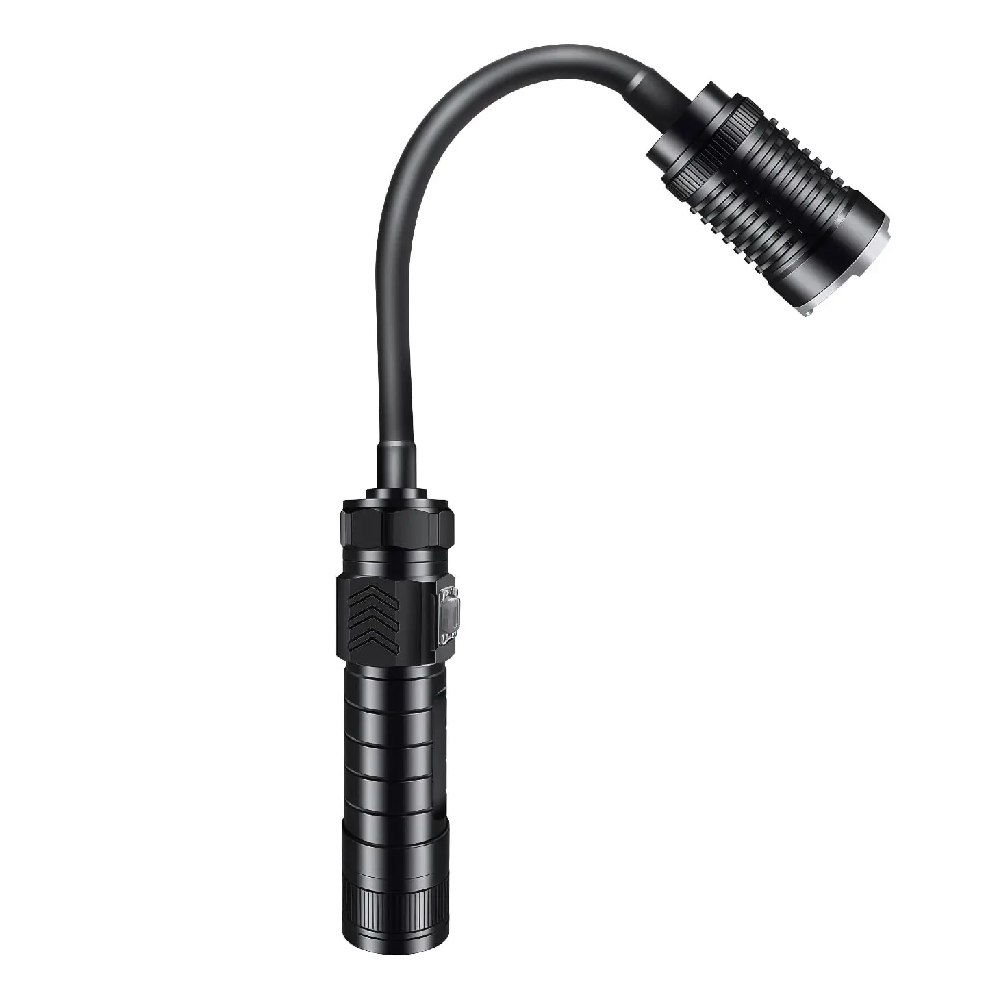 Flexible Gooseneck Work Flashlight, 360° Bendable, Rechargeable Worklight P90 LED Chip, Strong Magnetic Base, Telescopic Zoom, for Car Repair, Professional Flashlights for Car Repair Workshop Camping