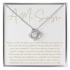 Mother In Law Gift (Spanish) Love Knot Necklace