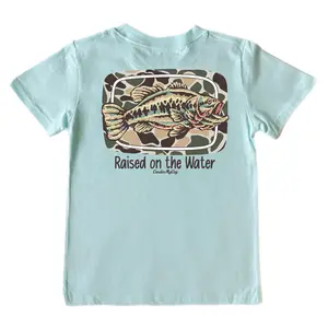 Raised on the Water Fish Youth and Adult T-Shirt, Boys Shirt, Youth Shirt, Youth Clothes, Trending Kids Shirt, Youth Outdoor Clothing, Back to School Shirt, Gift for Boys and Girls, Birthday Gift