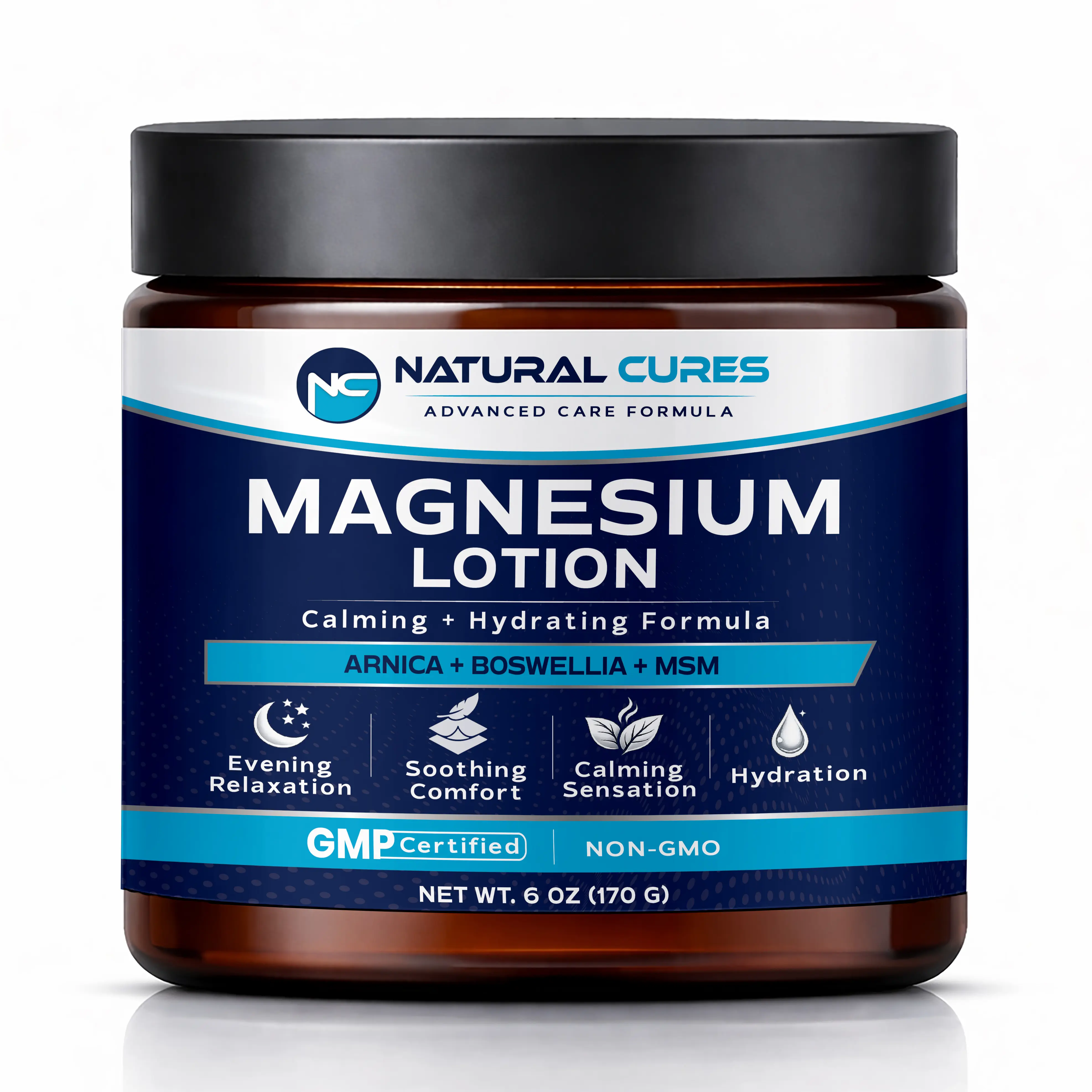 Magnesium Lotion with Arnica, MSM & Boswellia – Fast Absorbing Body Lotion for Legs, Feet & Back, Lightweight Non-Greasy Magnesium Moisturizer, Unscented 7 oz