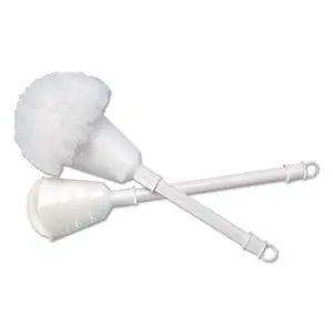 212 MAIN Boardwalk BWK00170EA Clean Mop - White Plastic Portable Cone Swab Bowl Mop with Water-Absorbent Fuller Head, Ideal for Toilet Use