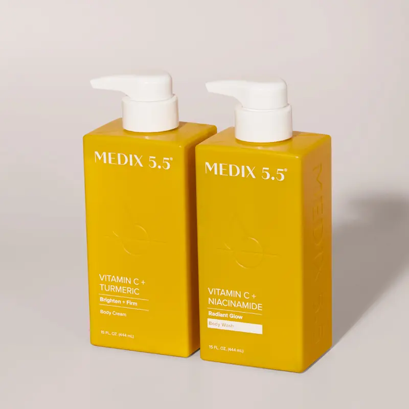 Medix 5.5 Vitamin C Daily Glow Duo – Brightening Body Wash + Hydrating Body Cream Set