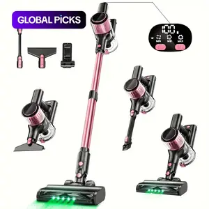 Cordless Vacuum Cleaner, 8-In-1 Design with LED Display & Light, Anti-Tangle Wireless for Pet Hair, Carpets, Floors #GLOBAL PICKS