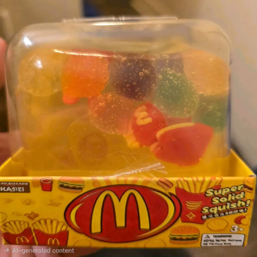 Jumbo McDonald's Cube Squishy Toy, Stress Relief Fidget Squishy