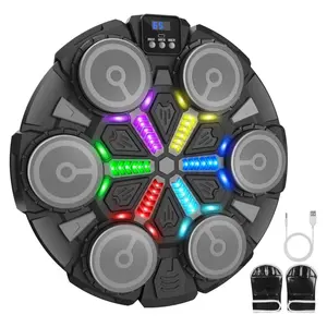 Music Boxing Machine for Kids & Adults, Wall-Mounted Bluetooth-compatible Smart Punching Pad, Training Mat with Boxing Gloves, Boxing Equipment, Sports Toy