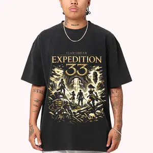 Expedition 33 Dark Fantasy Graphic T Shirt For RPG Gaming Fans HY3050