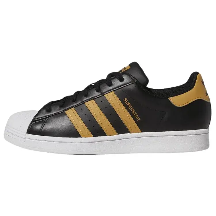 Adidas Superstar 'Black Magic Beige' Anti-Skid Men's Sneaker with Shell-Toe, Durable Upper & Rubber Sole for Elevated Street Style, Casual Wear, Signature Rubber Shell Toe, Casual Men's Sneaker
