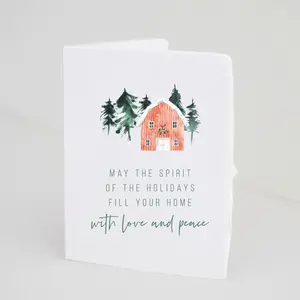 With Love and Peace | Christmas Tree Farm Folded Greeting Card