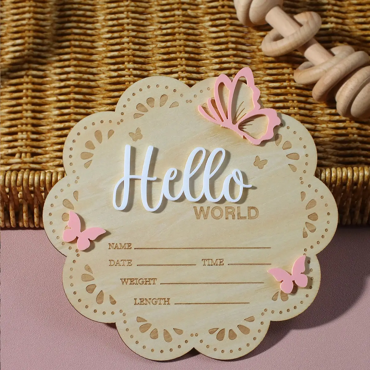 Newborn Birth Announcement Sign, Home Decor Plaque, Baby Shower Prop, Thoughtful New Parent Gift, Room Decor