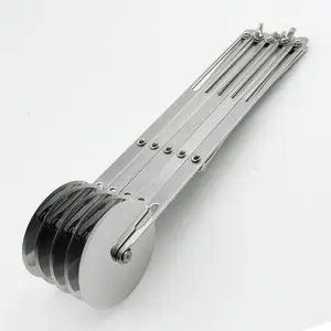 1pc Adjustable Five-Wheel Pizza Cutter Knife, Stainless Steel Dough Pastry Multi-Function Slicer, Home Commercial Baking Tool