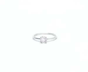 Faceted Morganite Ring – Sterling Silver