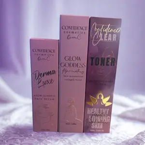 3pc Confidence Clear Skin Set: Toner + Serum + Moisturizer for Hydration, glow, and even skin tone