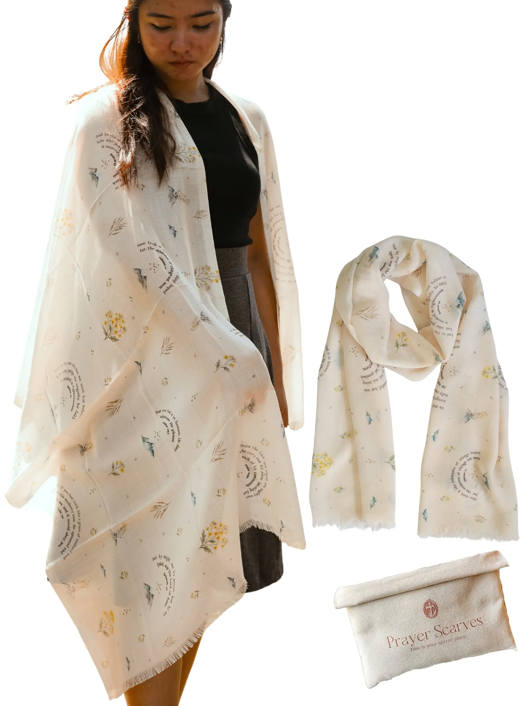 Mustard Seed Scarf | Christian Gift for Women | Prayer Scarf | Gift for Mom | Mother’s Day Gift | Women of Faith | Faithful Woman