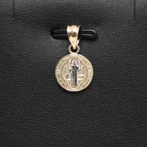10KT Gold San Benito Mini Pendant - Detailed Engraving
