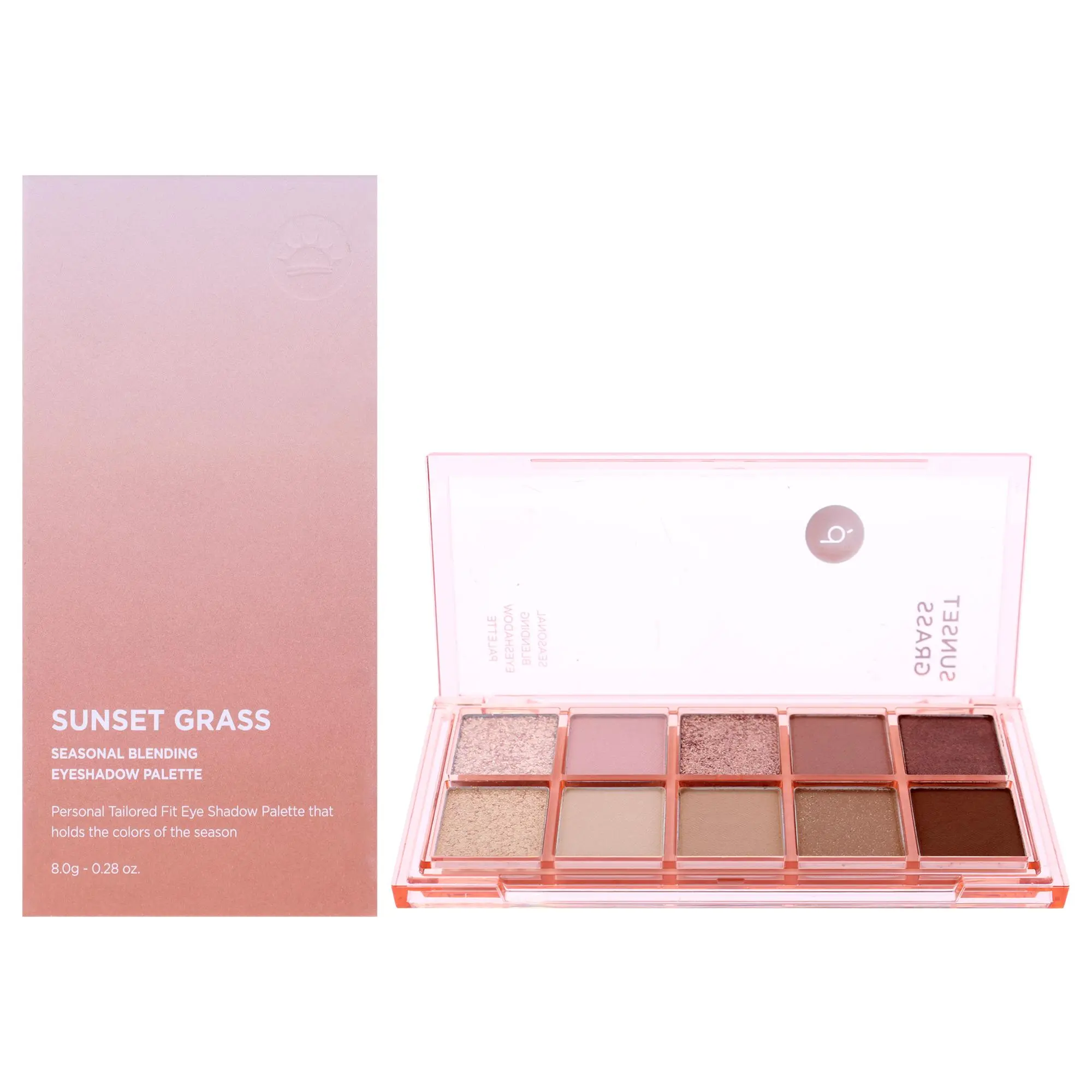 Peach C Seasonal Blending Eyeshadow Palette - 01 Sunset Grass, Lightweight Compact Makeup for Women Makeup, 0.28oz Eye Shadow