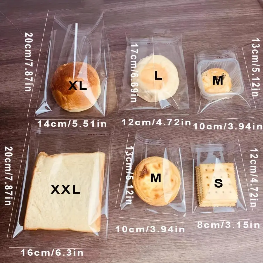 100pcs Simple Transparent OPP Bag