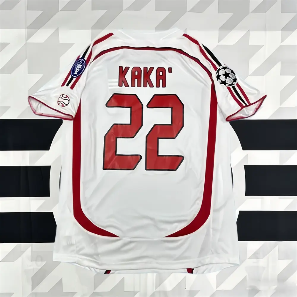 06-07 Season Away White Kaka #22 Short-Sleeve Soccer Jersey