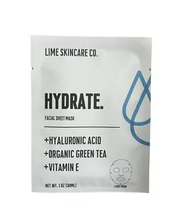 Hydrate Facial Sheet Mask - Hydrating Organic Skincare for Smooth Skin, Moisturizing, and Comfort