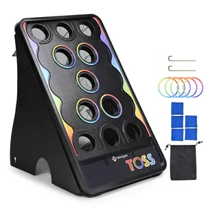 WinSpin 11-Hole Cornhole Toss Board Set for Yard Tailgate Parties