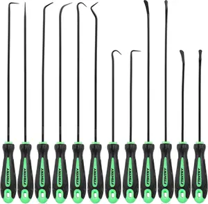 FTIHTRY 12-Piece Pick and Hook Tools Set, Pick Tool Set Car Auto Oil Seal/O-Ring Seal Gasket Pick Hooks Puller Remove, Long and Mini Pick Tool Set