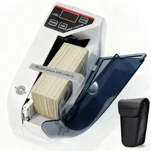 WINB Money Counter Machine with UV Counterfeit Detection - Portable Cash Counter Machine, 600 Notes/Min High-Speed Money Counting Machine for Bills & Currency