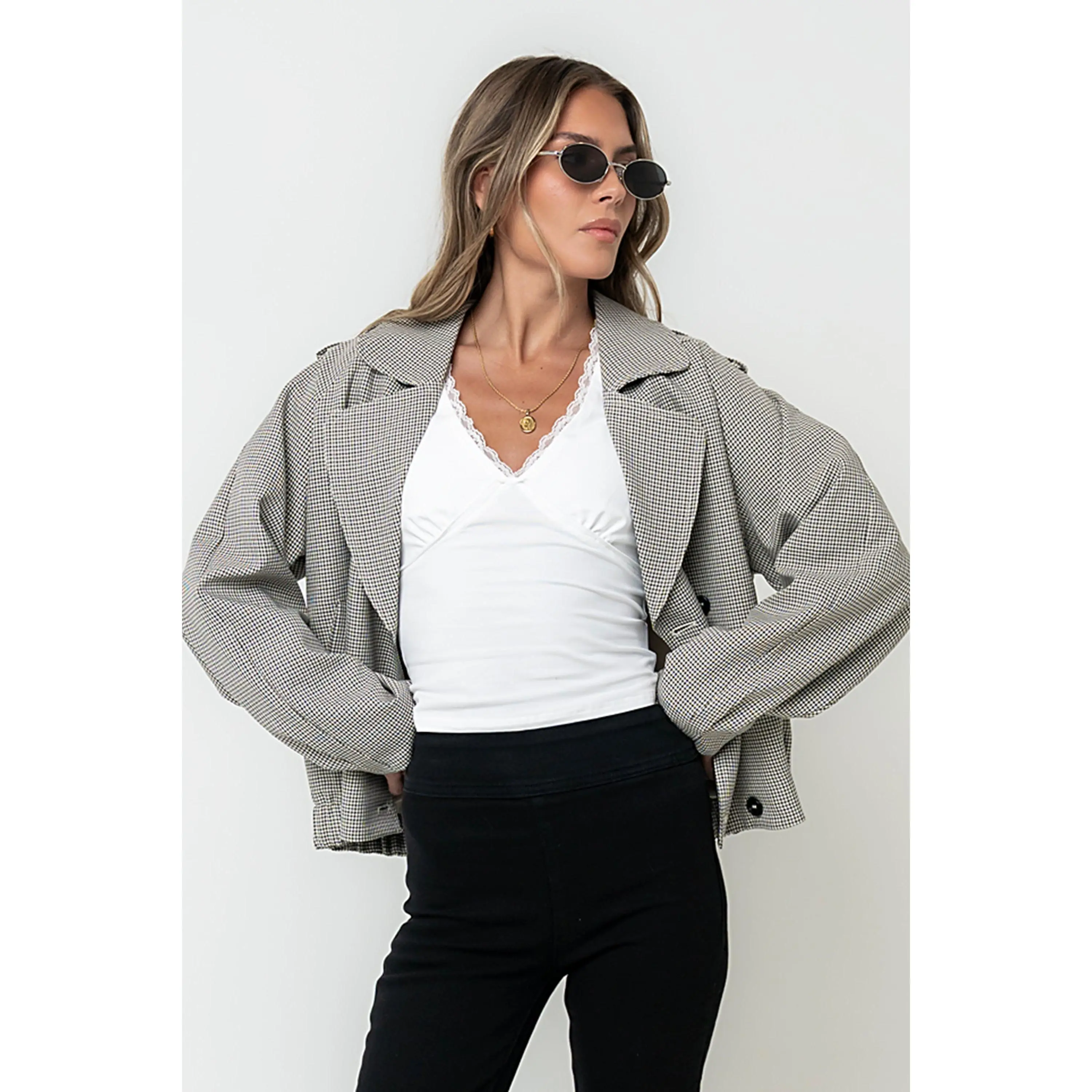 Abby Cropped Trench Coat