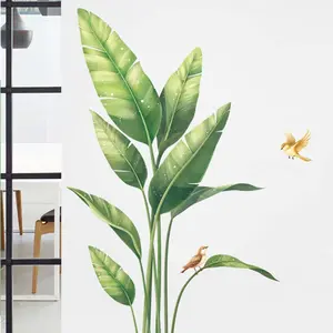 Bird of Paradise Tropical Plant Wall Decal, Peel and Stick Removable Stickers
